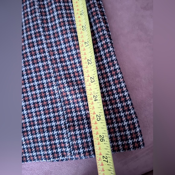 Anthropologie Maeve The Margot flare cropped pants houndstooth L - Picture 8 of 8
